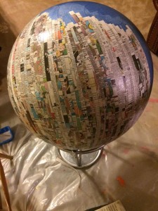 First layer of paper mache for the body