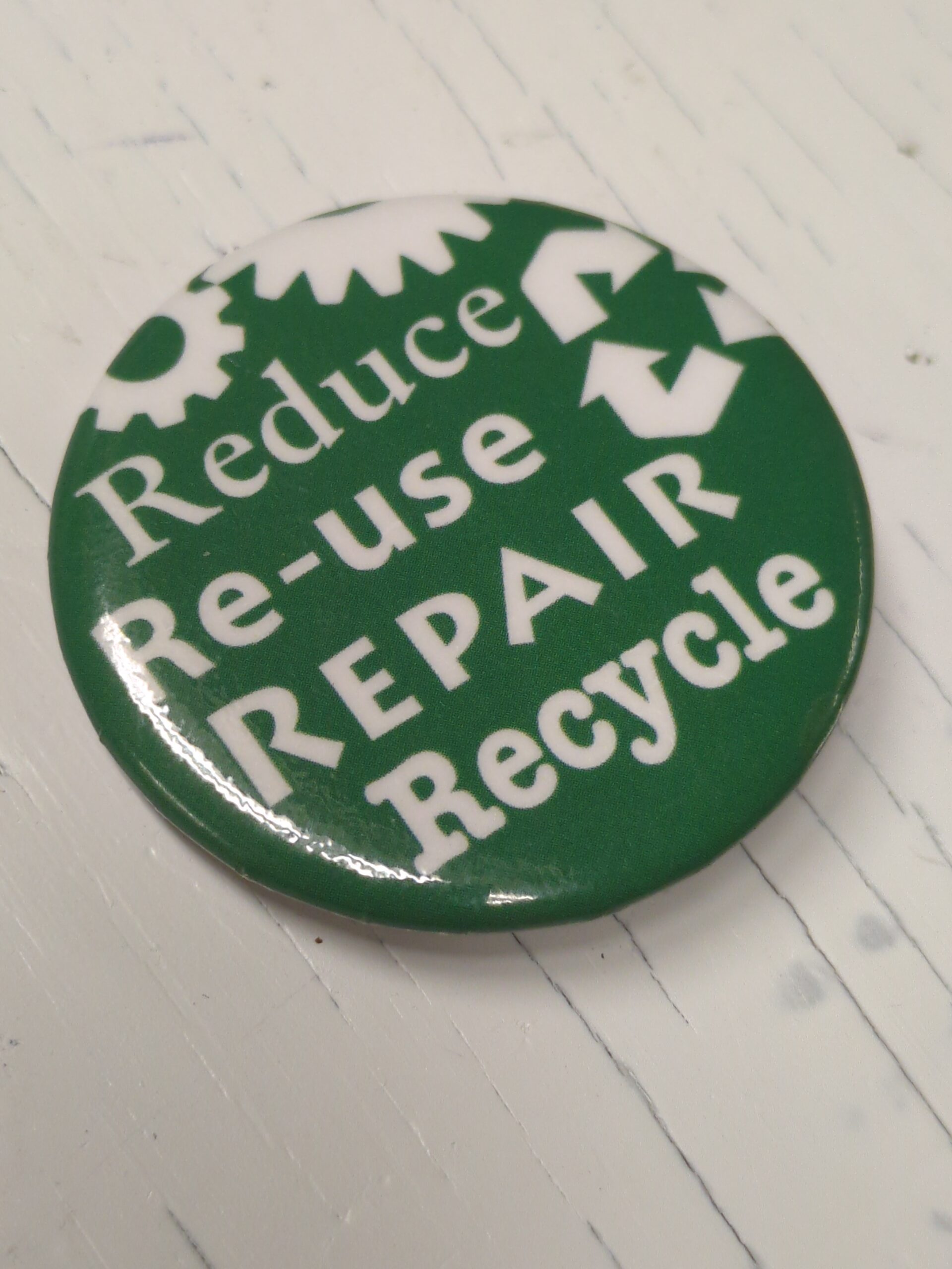 A green button that says Reduce, Re-use, Repair, Recycle.